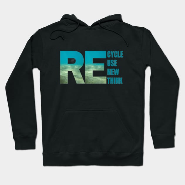 Recycle Reuse Renew Rethink Crisis Environmental Activism Hoodie by Sams Design Room